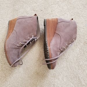 Dr. Scholls Lace Up Wedge Booties